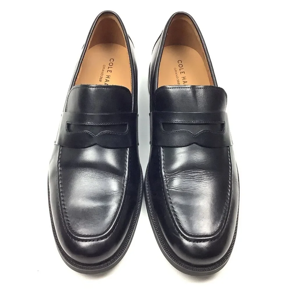 Cole Haan Bedford Men Size 12 M Black Casual Leather Penny Loafers Dress Shoes